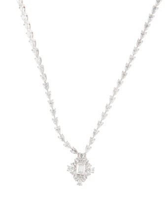 Necklace 14K 7.00ctw Lab-Grown Diamond Pendant Collar Necklace