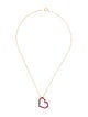 Necklace 18K 2.36ctw Ruby Heart Pendant Necklace