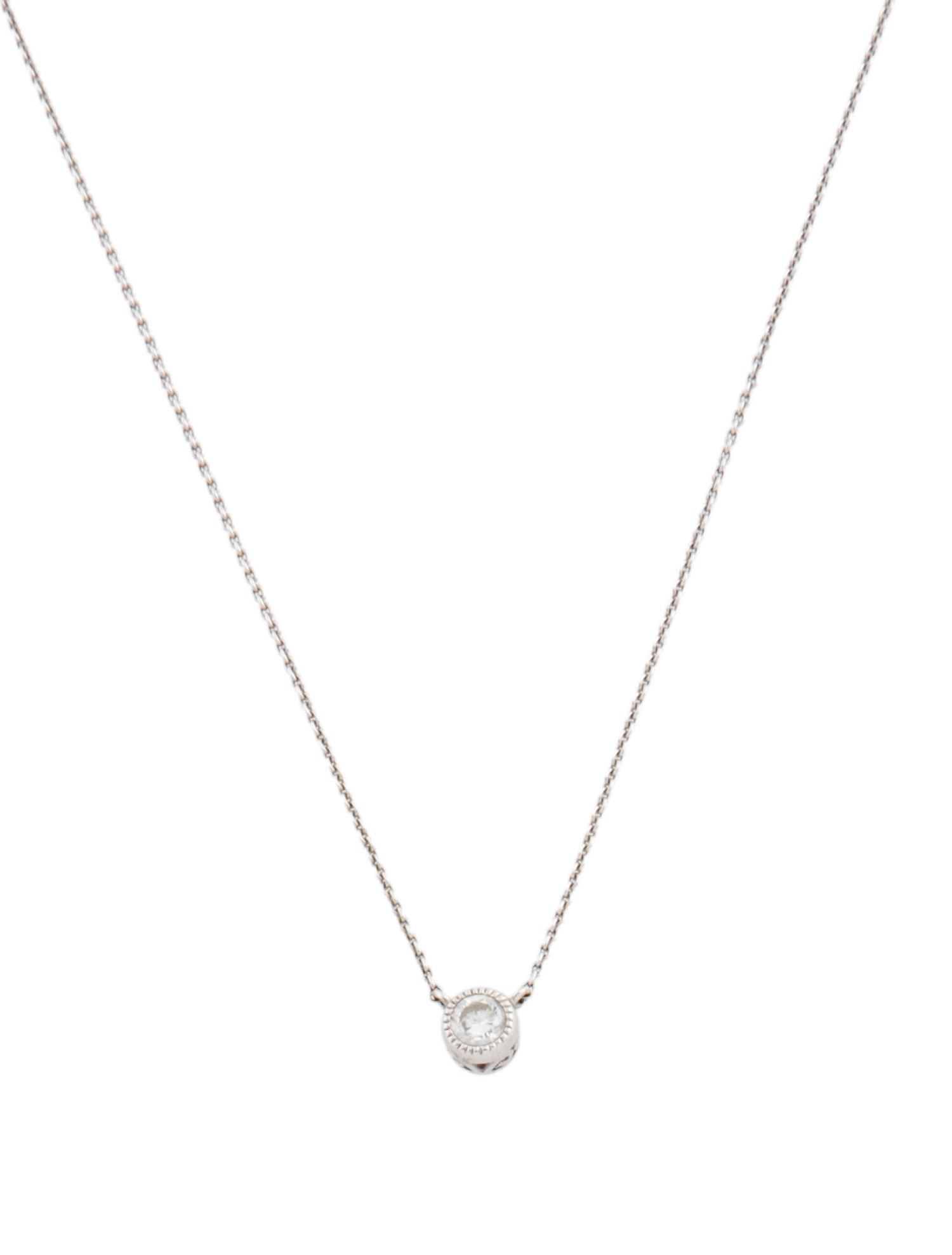 Necklace Madison L 14K Diamond Bezel Pendant Necklace