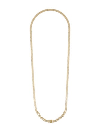 Necklace 18K Beaded Mesh Chain Necklace