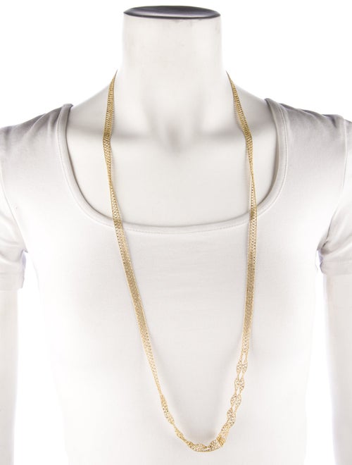 Necklace 18K Beaded Mesh Chain Necklace