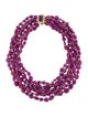 Necklace 14K Ruby, Amethyst, & Diamond Multistrand Necklace