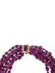 Necklace 14K Ruby, Amethyst, & Diamond Multistrand Necklace