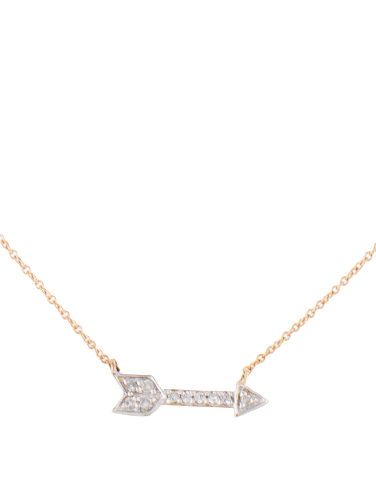 Necklace 14K Diamond Arrow Pendant Necklace