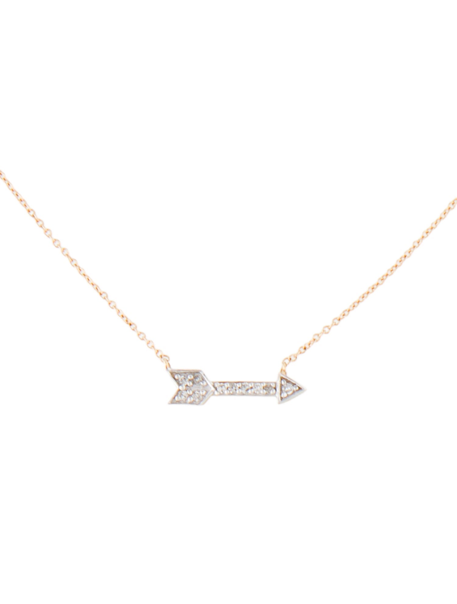 Necklace 14K Diamond Arrow Pendant Necklace