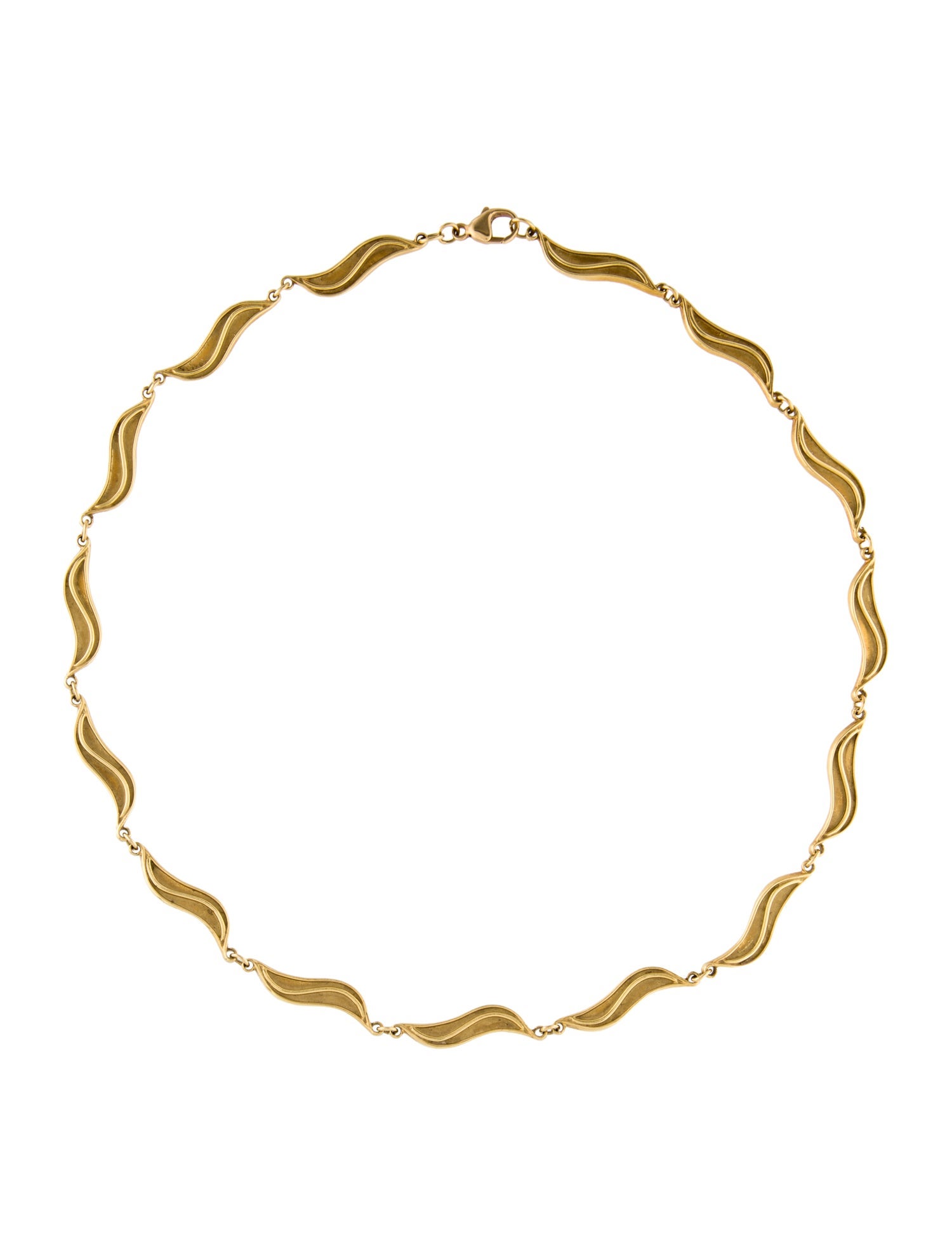 Necklace 18K Leaf Link Chain