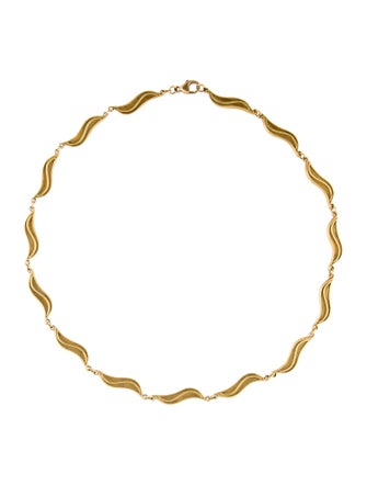 Necklace 18K Leaf Link Chain Necklace