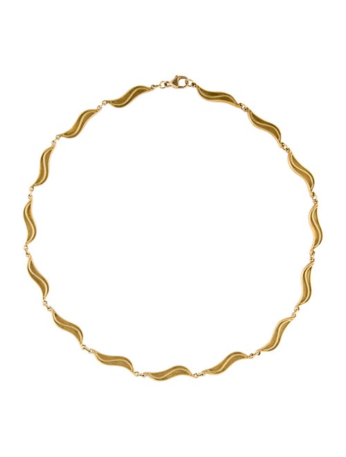 Necklace 18K Leaf Link Chain Necklace