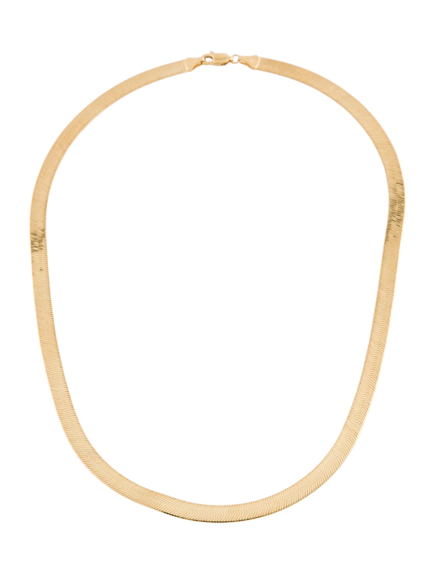 Necklace 18K Herringbone Chain Necklace