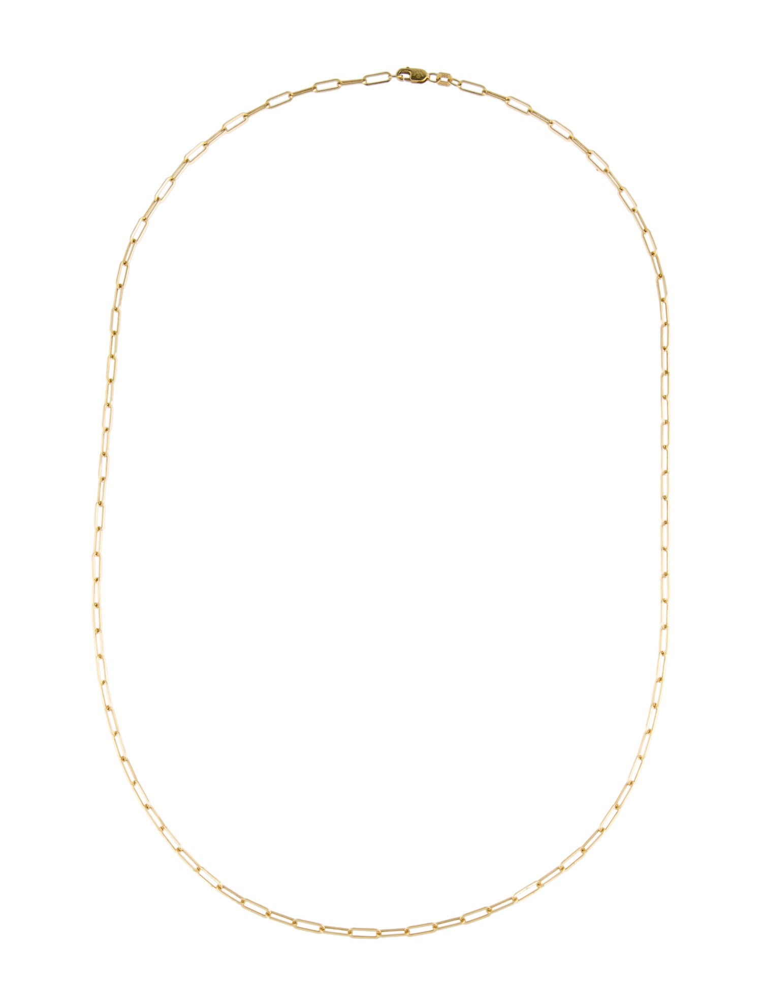 Necklace 14K Paperclip Link Chain Necklace