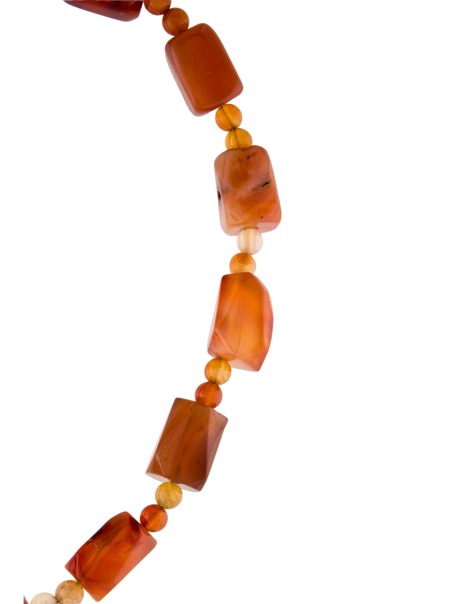 Necklace 14K Carnelian Bead Strand Necklace
