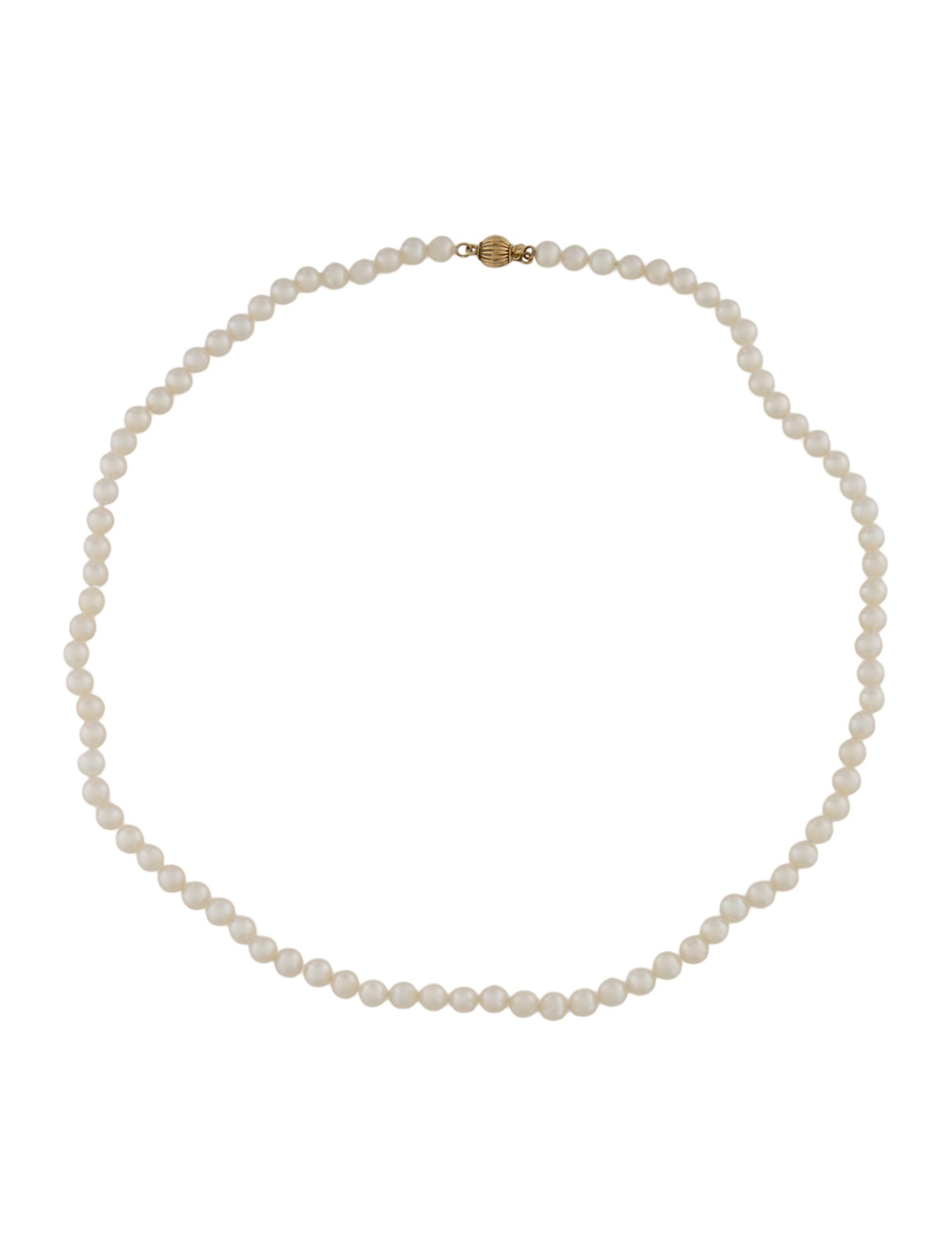 Necklace 14K Pearl Bead Strand Necklace