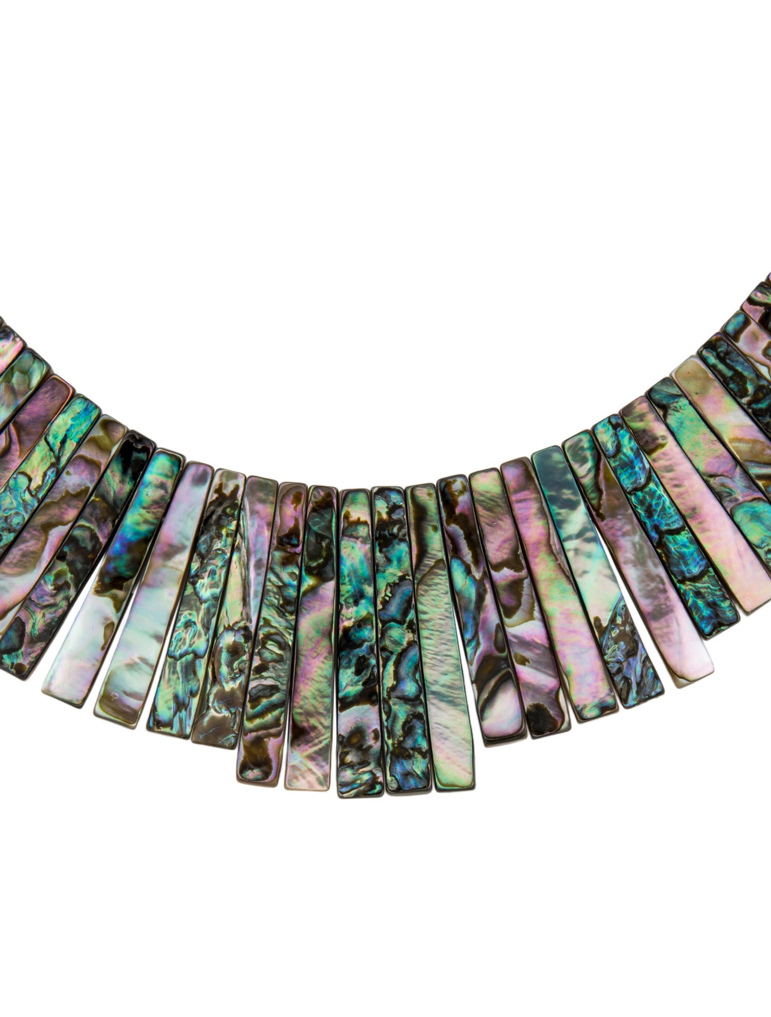 Necklace 14K Abalone Reversable Collar Necklace
