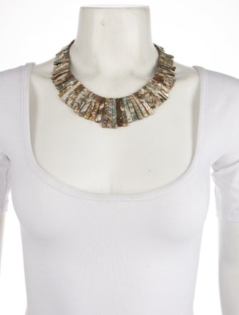 Necklace 14K Abalone Reversable Collar Necklace
