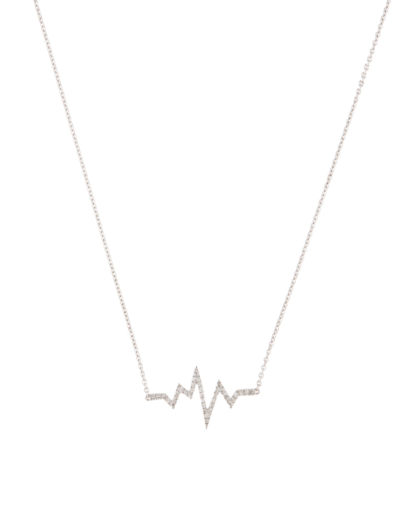 Necklace 14K Diamond Heartbeat Pendant