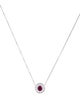 Necklace 14K Ruby & Diamond Pendant Necklace