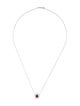 Necklace 14K Ruby & Diamond Pendant Necklace