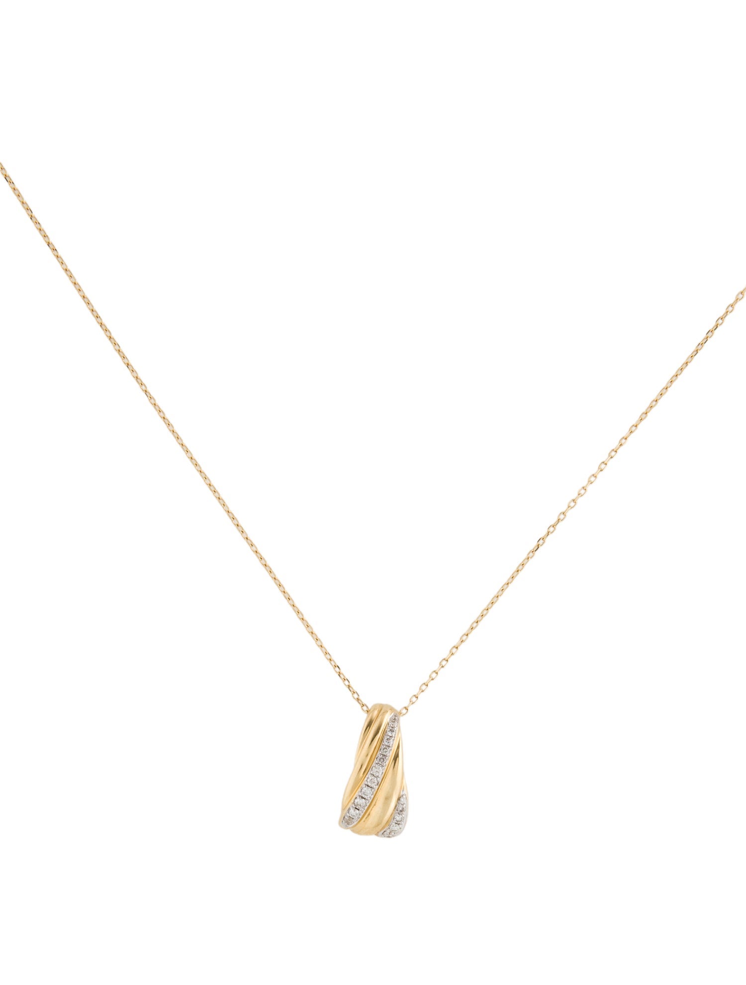 Necklace 14K Diamond Pendant Necklace