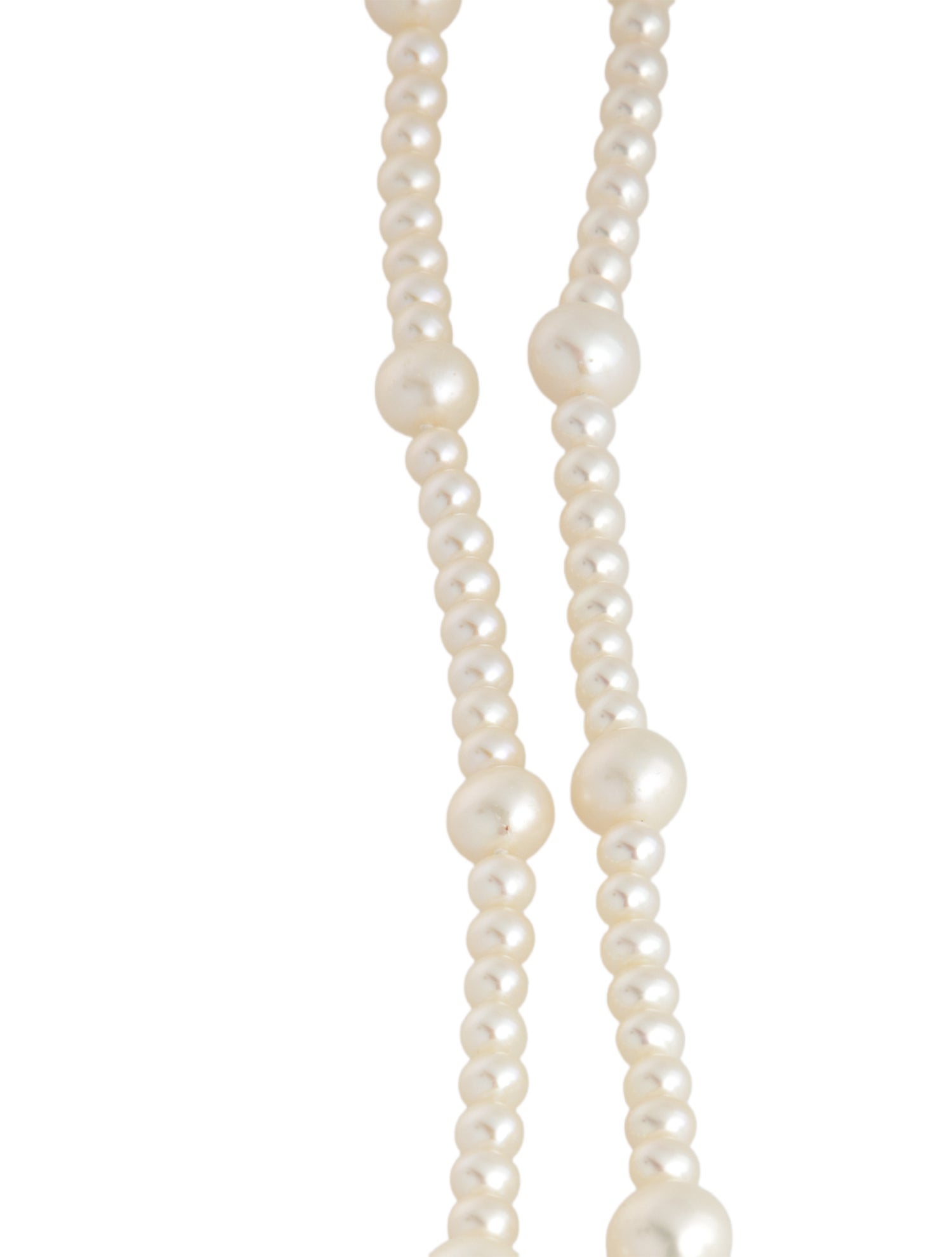 Necklace 14K Pearl Station Opera Strand