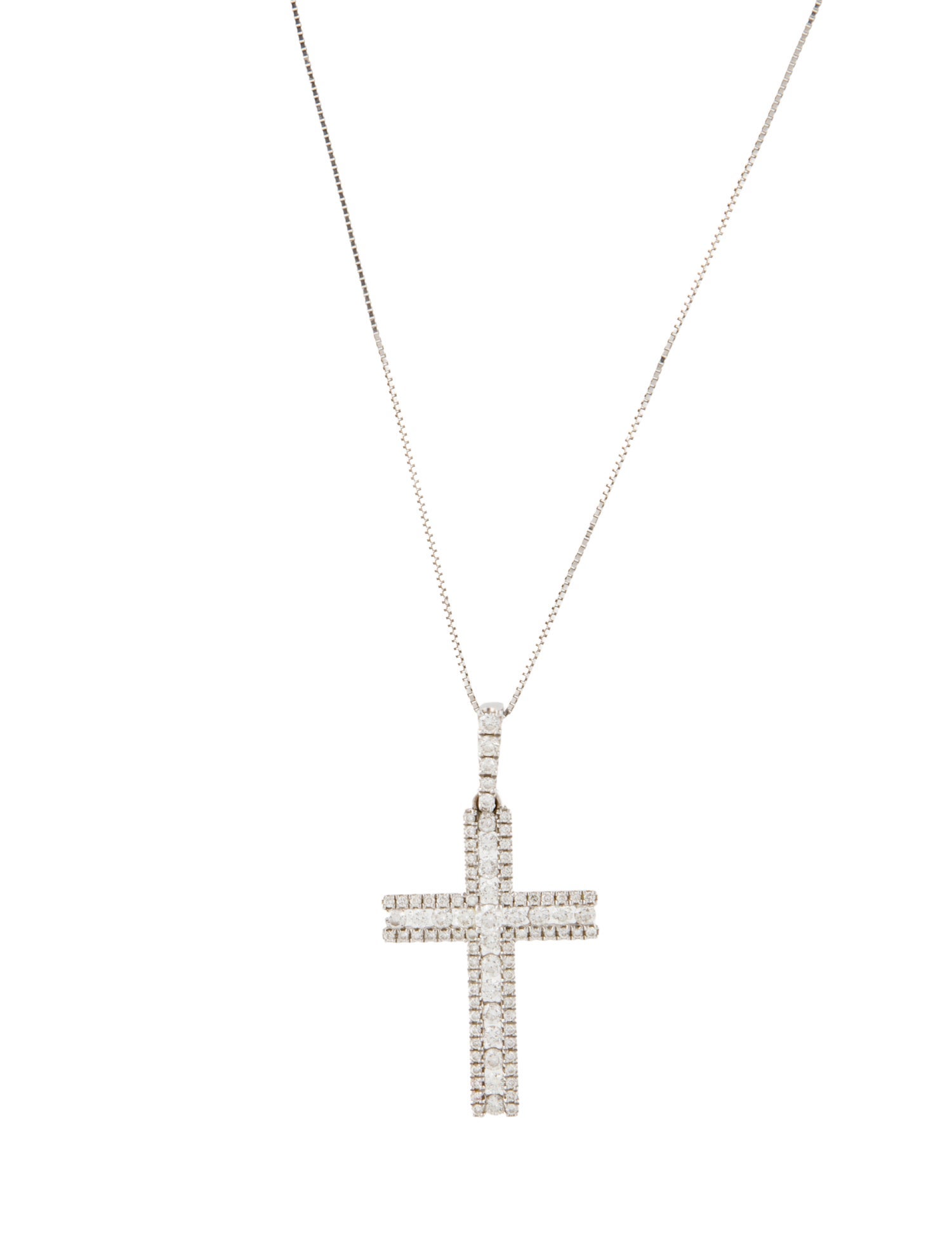Necklace 14K Diamond Cross Pendant Necklace
