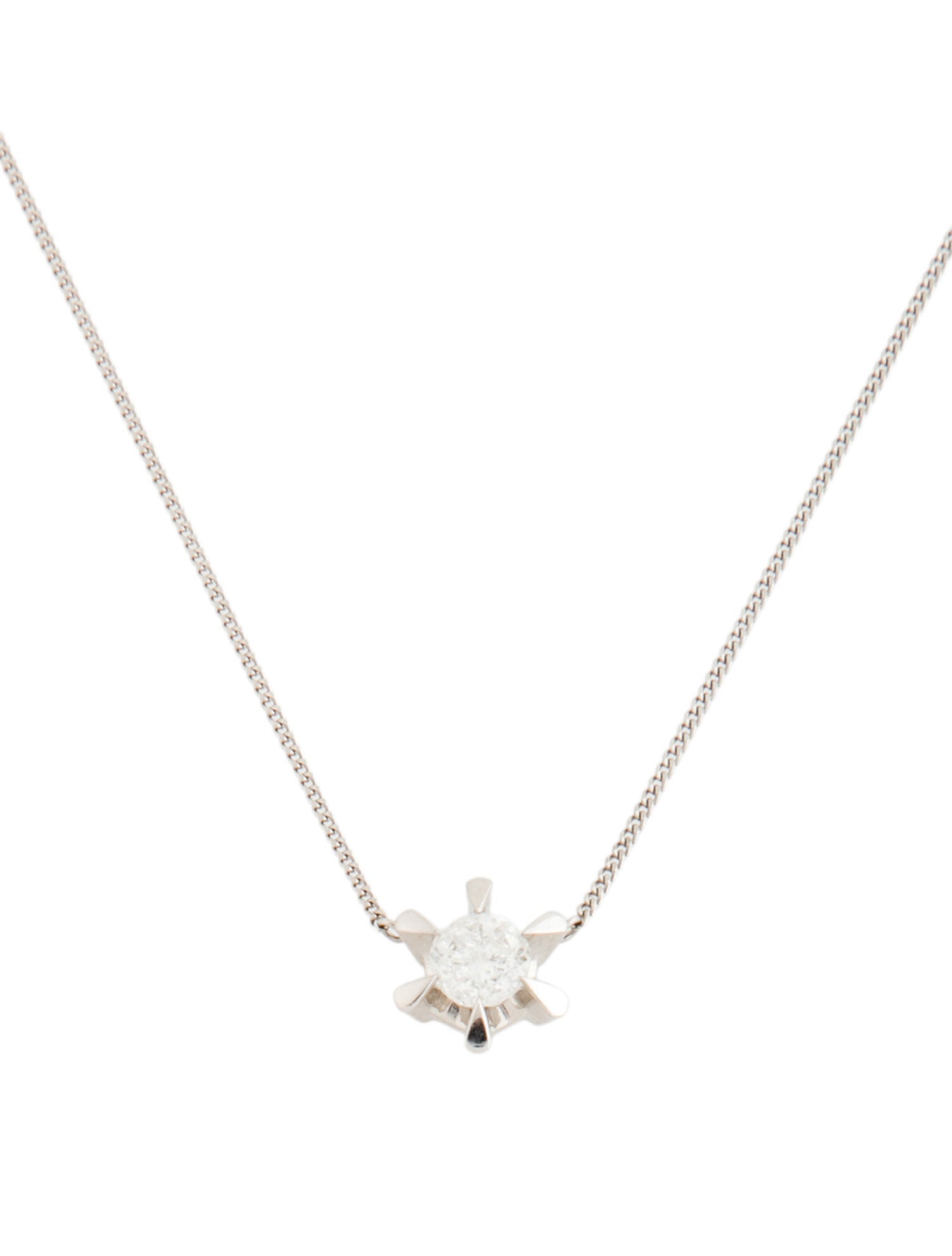 Necklace Platinum 1.00ct Diamond Pendant Necklace