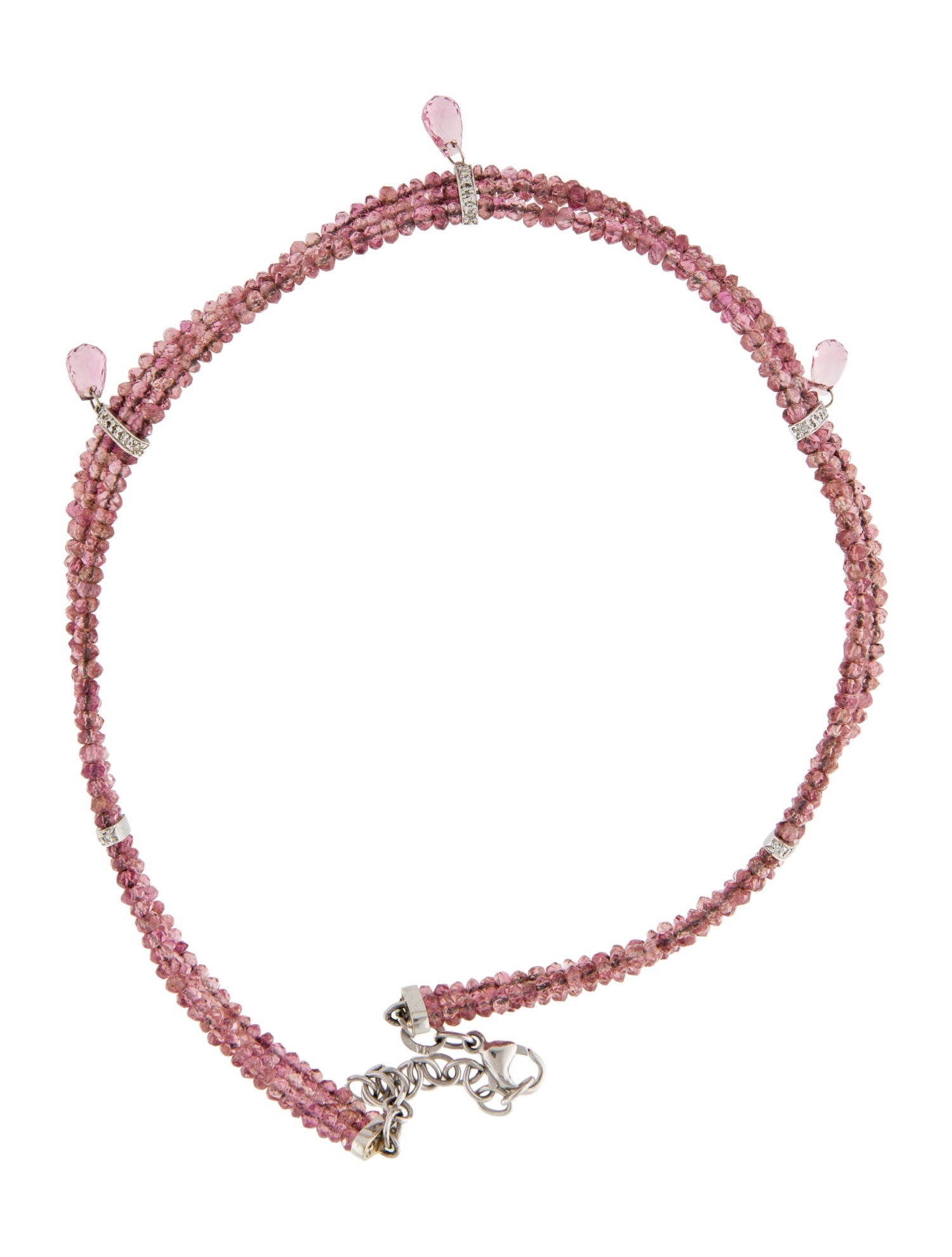 Necklace 18K Tourmaline & Diamond Choker Necklace