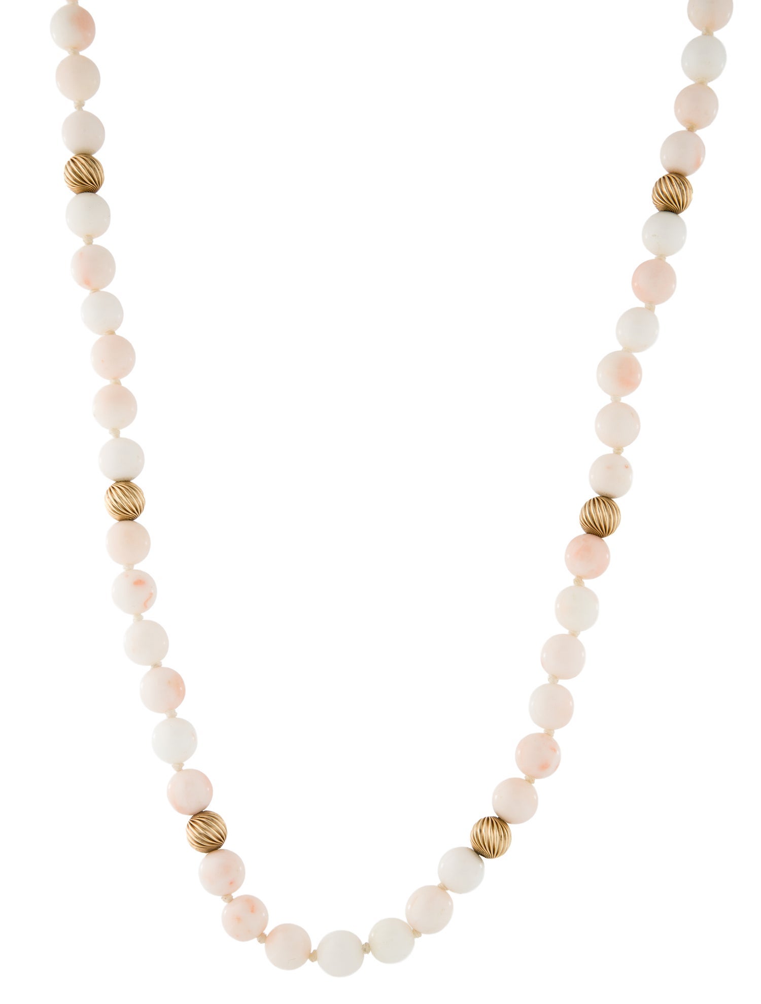 Necklace 14K Coral Bead Strand Necklace