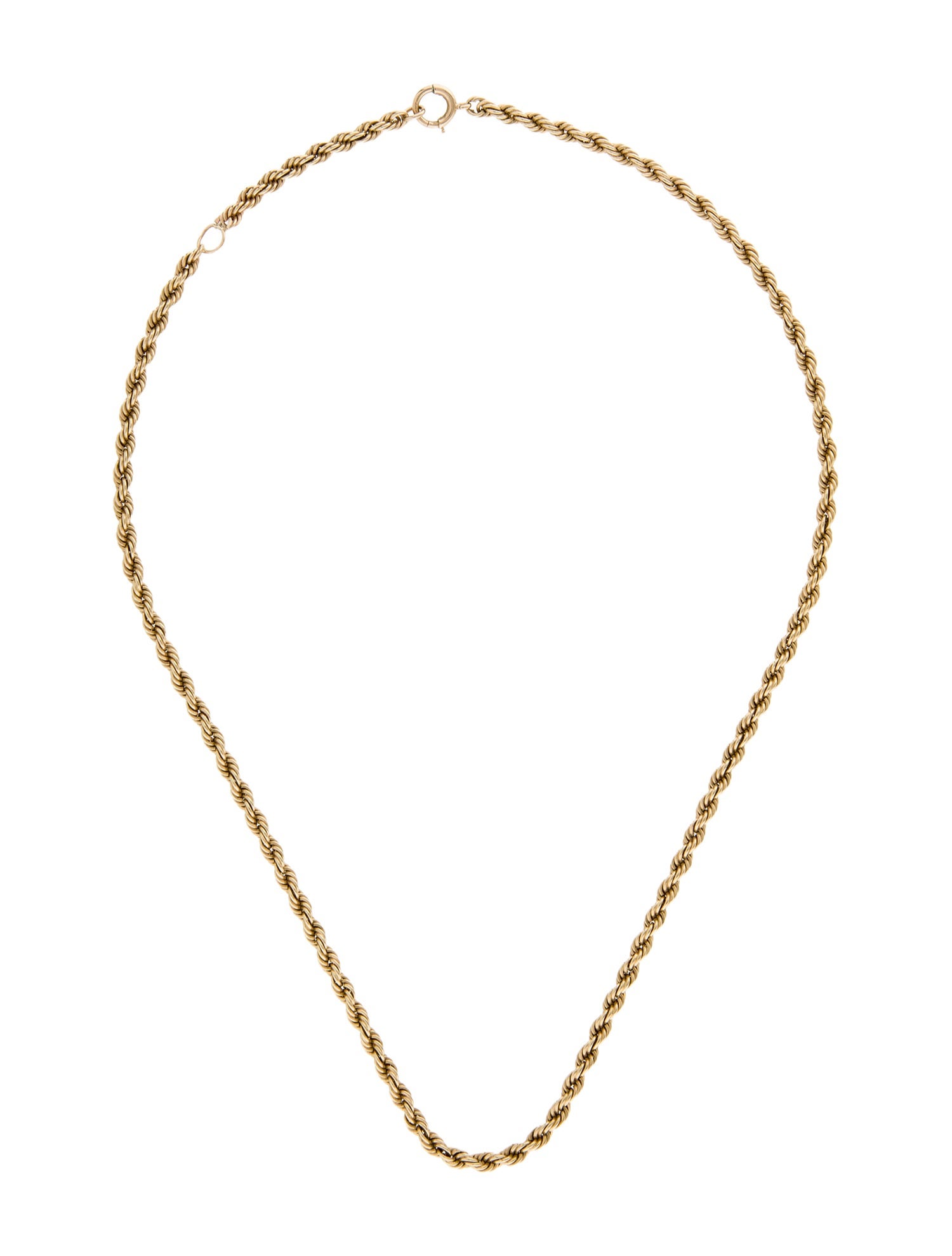 Necklace 14K Twisted Rope Chain Necklace