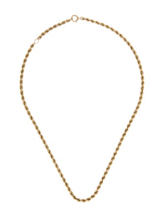 Necklace 14K Twisted Rope Chain Necklace