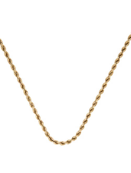 Necklace 14K Twisted Rope Chain Necklace