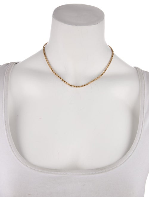 Necklace 14K Twisted Rope Chain Necklace