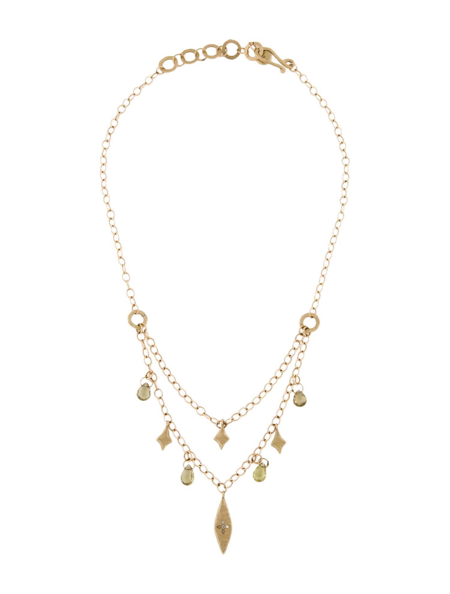 Necklace Kamofie14K Quartz & Diamond Station