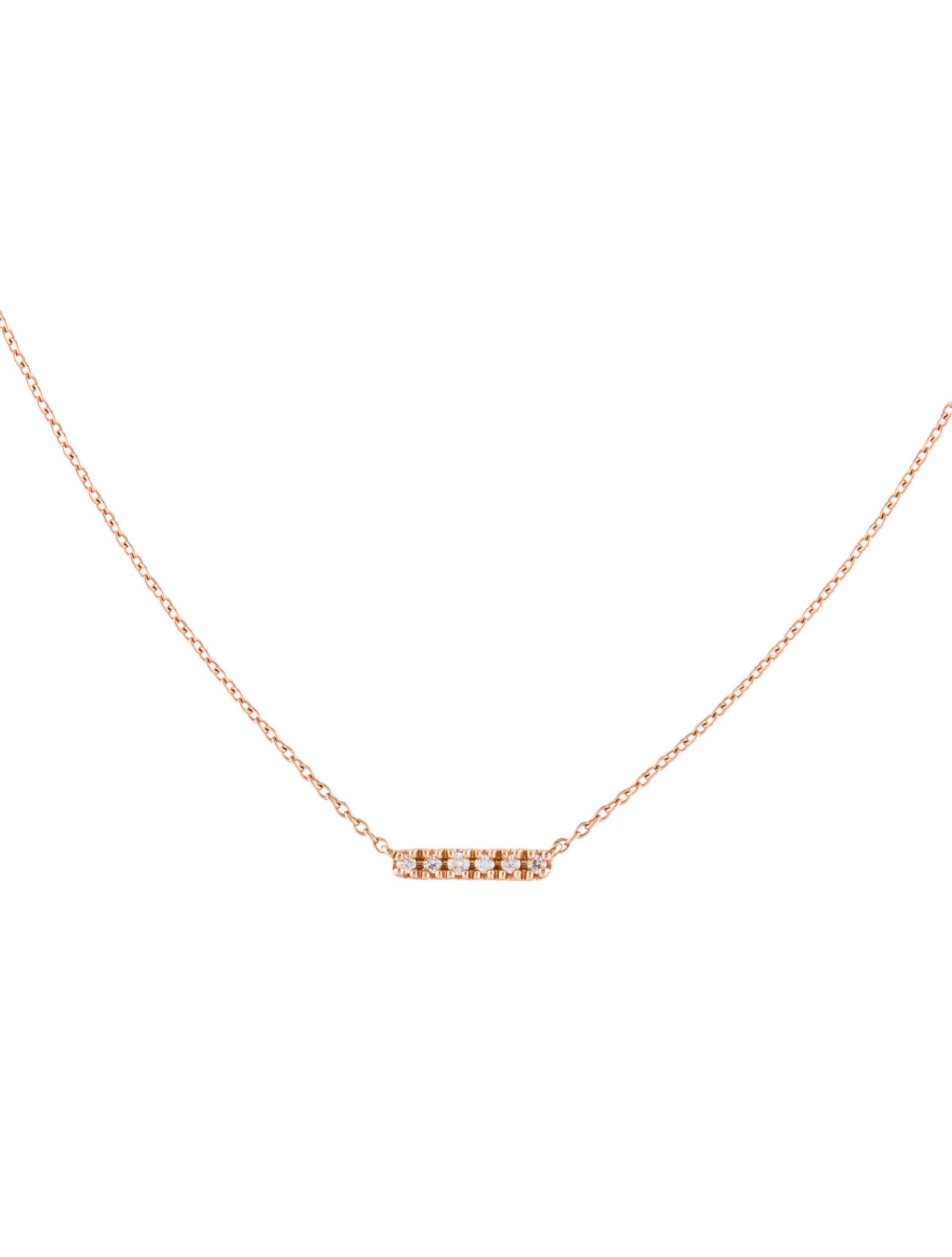 Necklace 14K Diamond Mini Bar Necklace