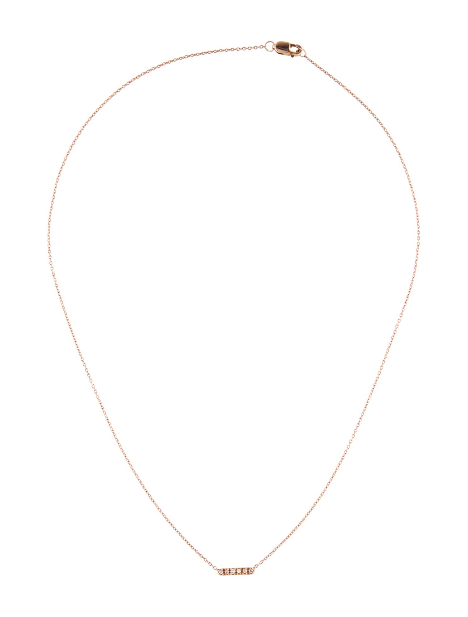 Necklace 14K Diamond Mini Bar Necklace