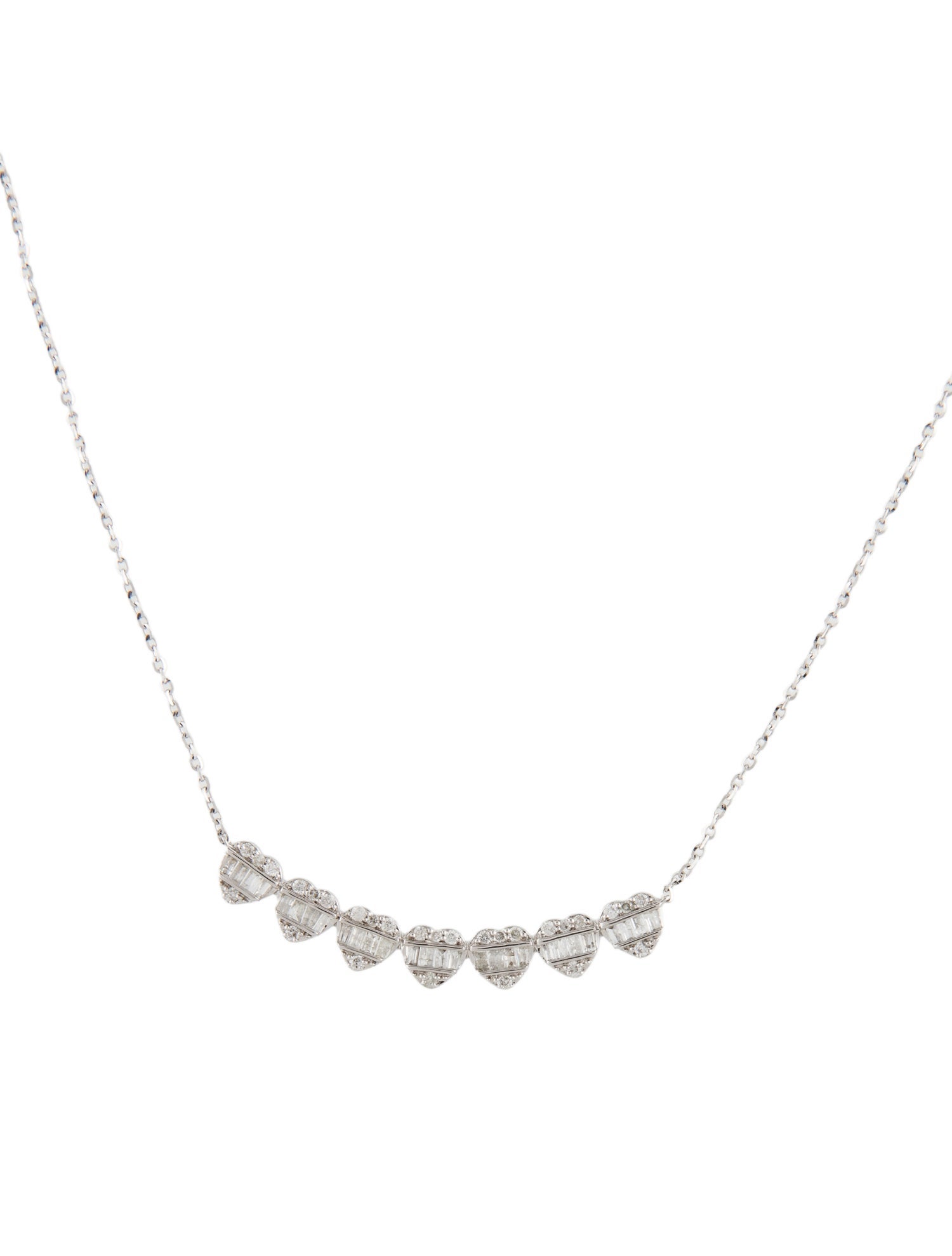 Necklace 14K Diamond Heart Bar Pendant Necklace