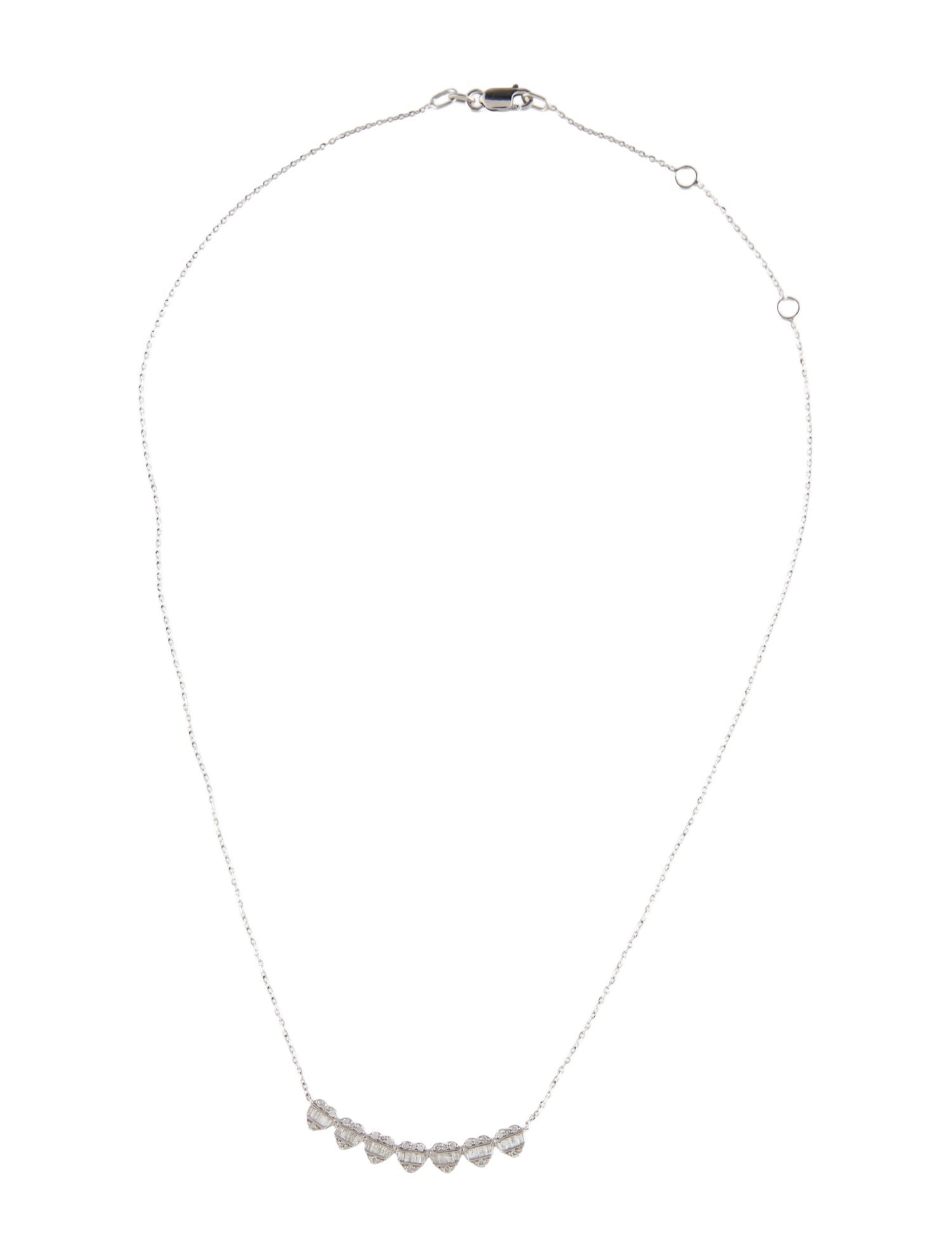 Necklace 14K Diamond Heart Bar Pendant Necklace