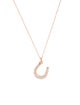 Necklace 14K Diamond Horseshoe Pendant Necklace