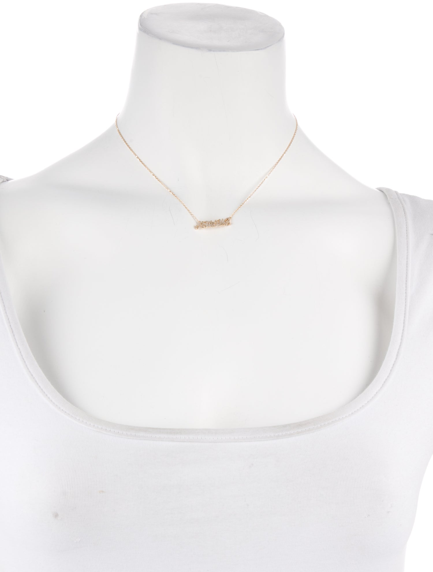 Necklace Sarah Elise 14K Diamond 'AMOUR' Pendant Neckalce