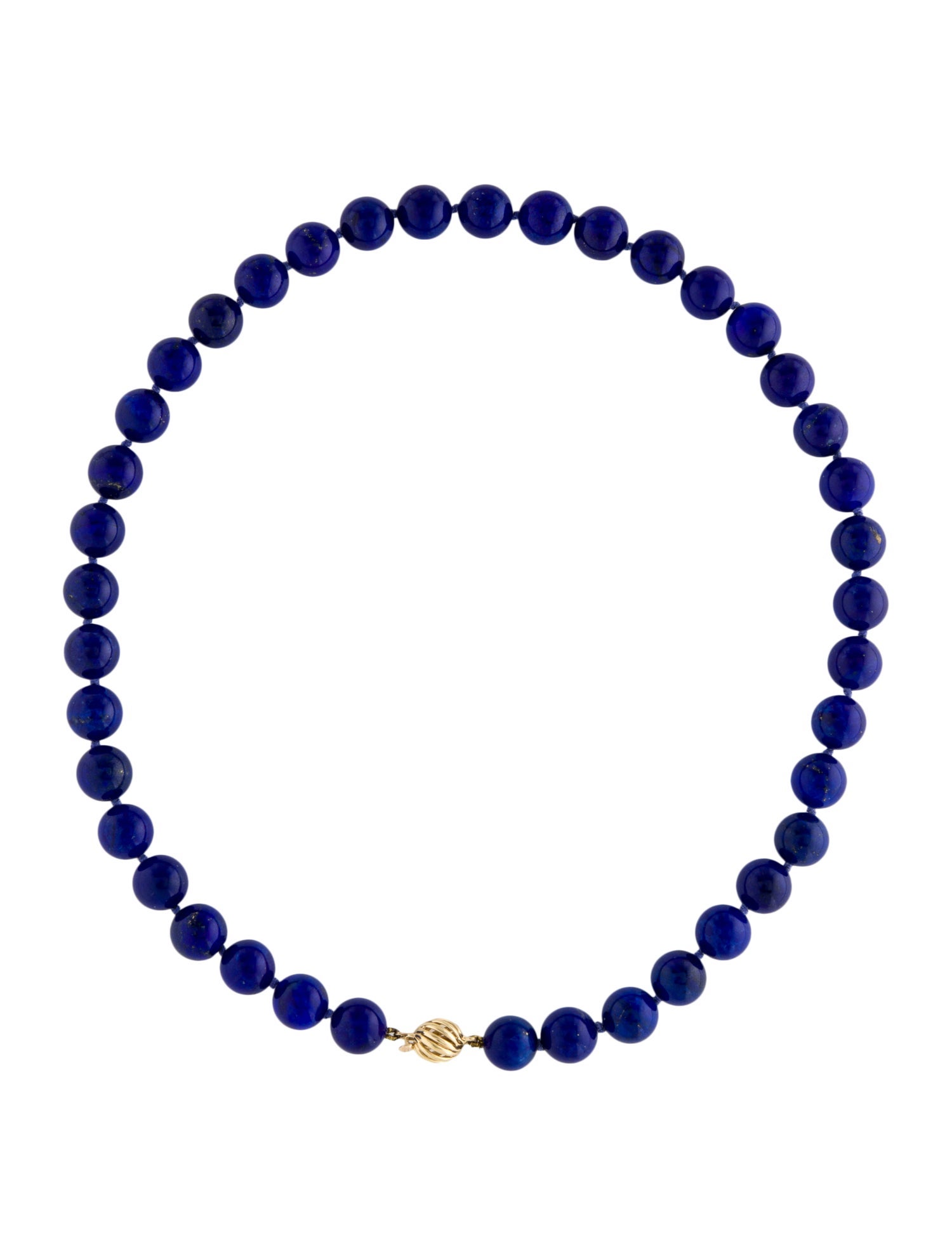Necklace 14K Lapis Lazuli Bead Strand