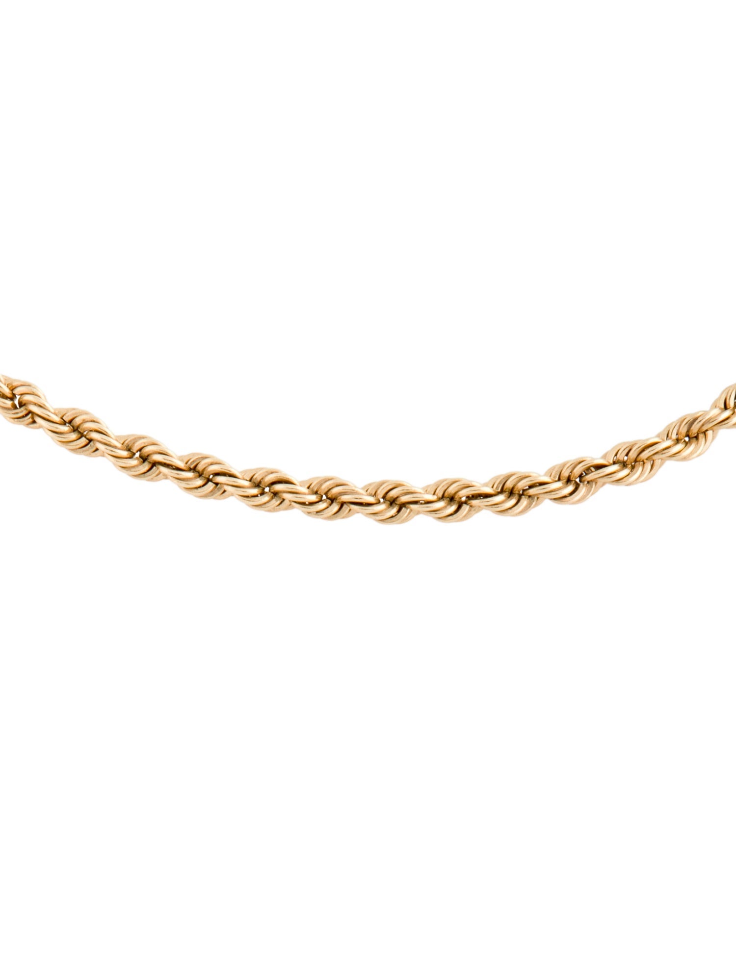 Necklace 14K Twisted Rope Chain Necklace