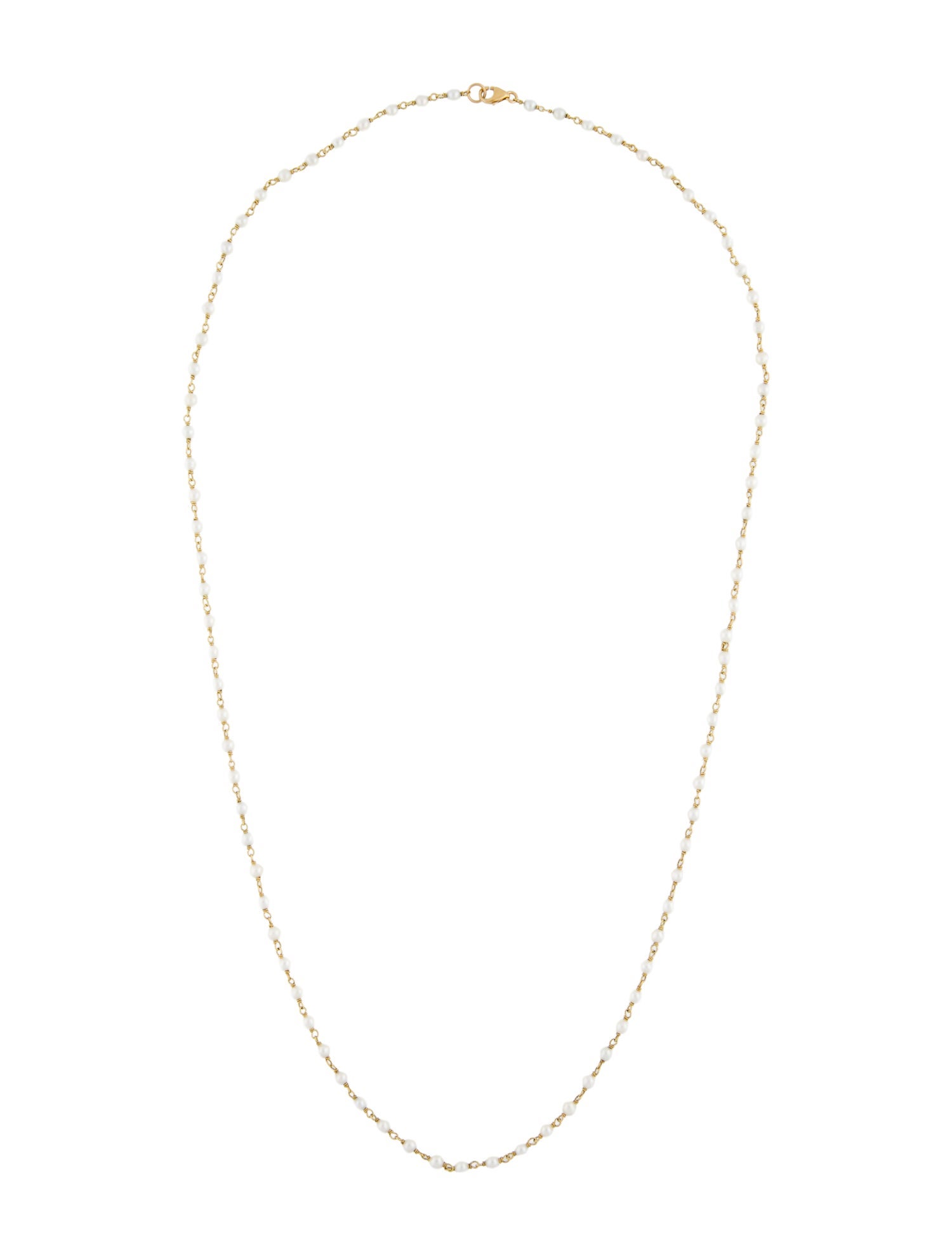 Necklace 18K Pearl Station Necklace