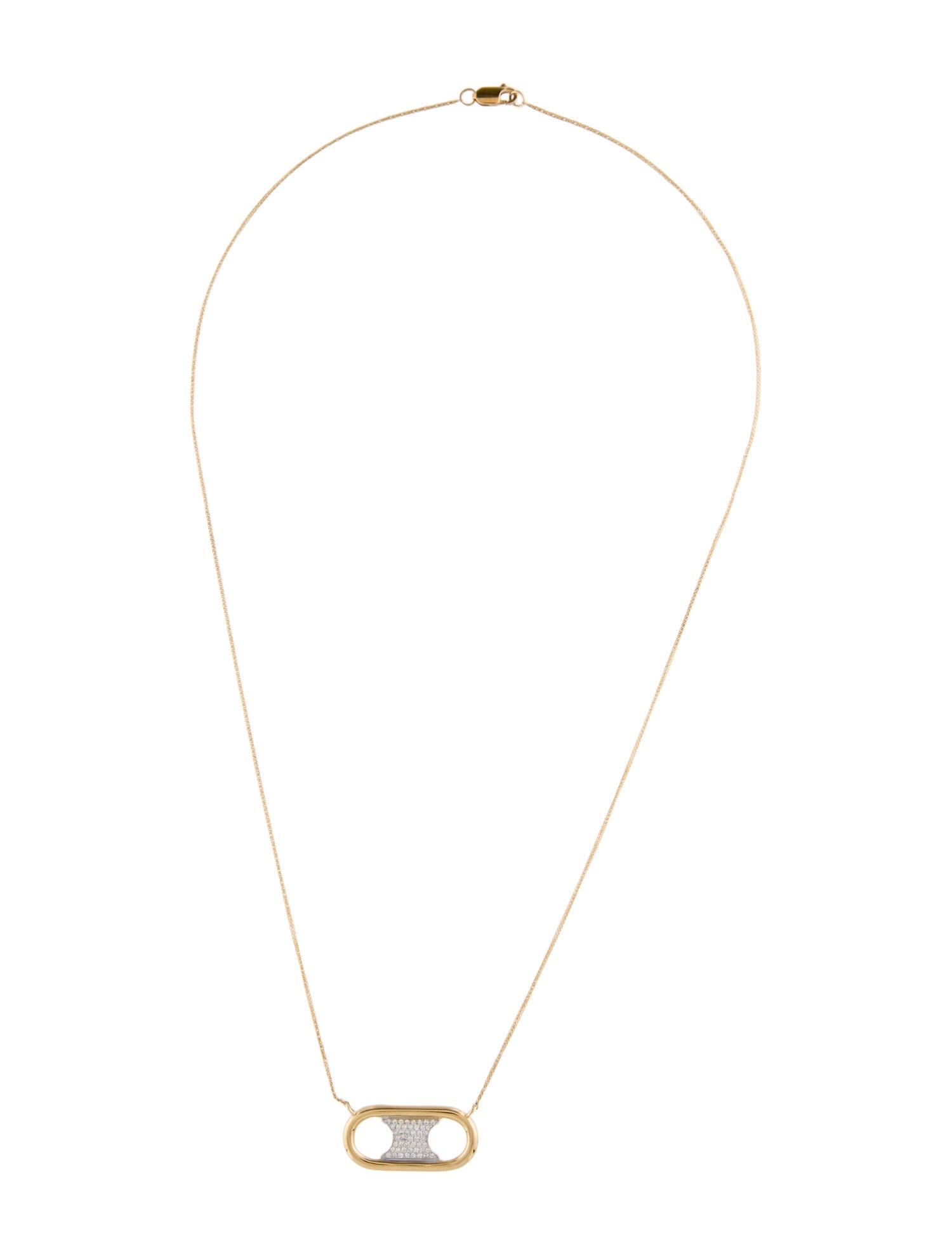 Necklace 14K Diamond Station Pendant