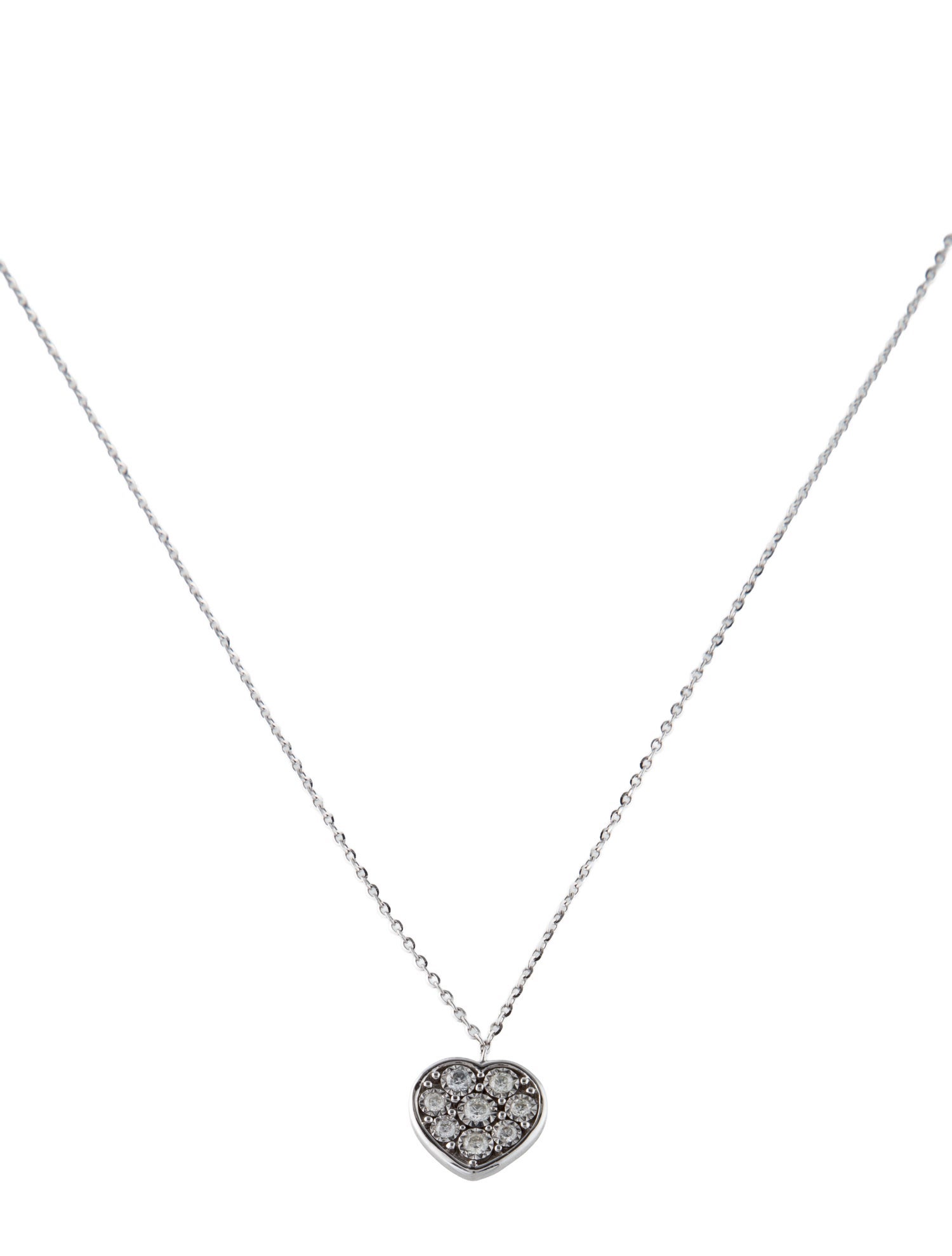 Necklace 14K Diamond Heart Pendant Necklace