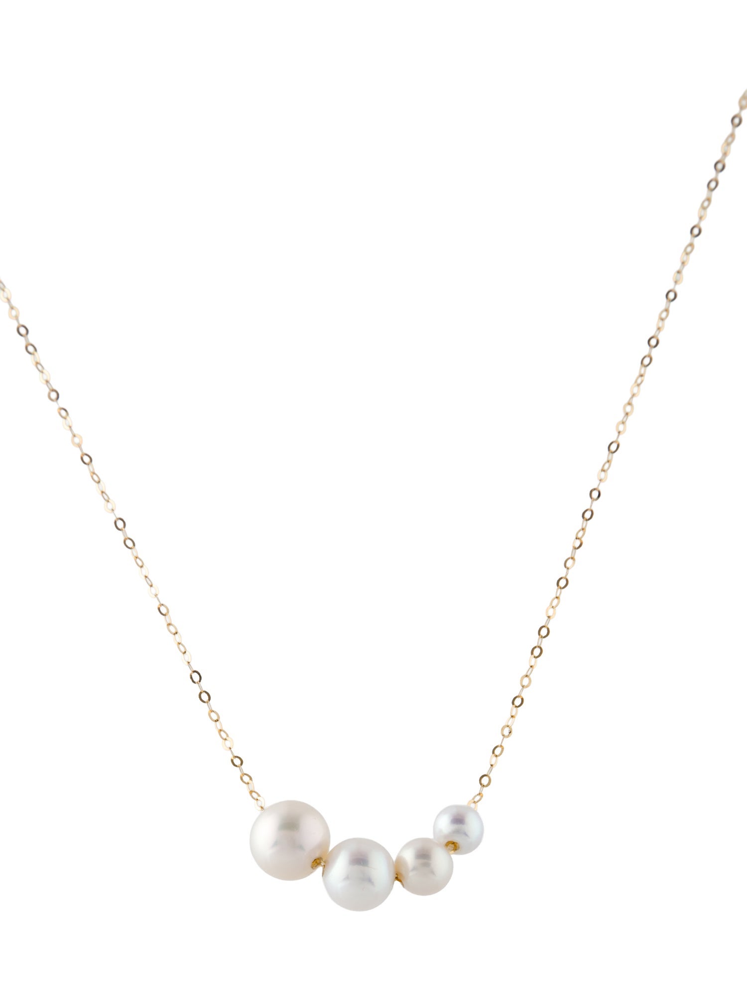 Necklace 18K Pearl Chain Necklace