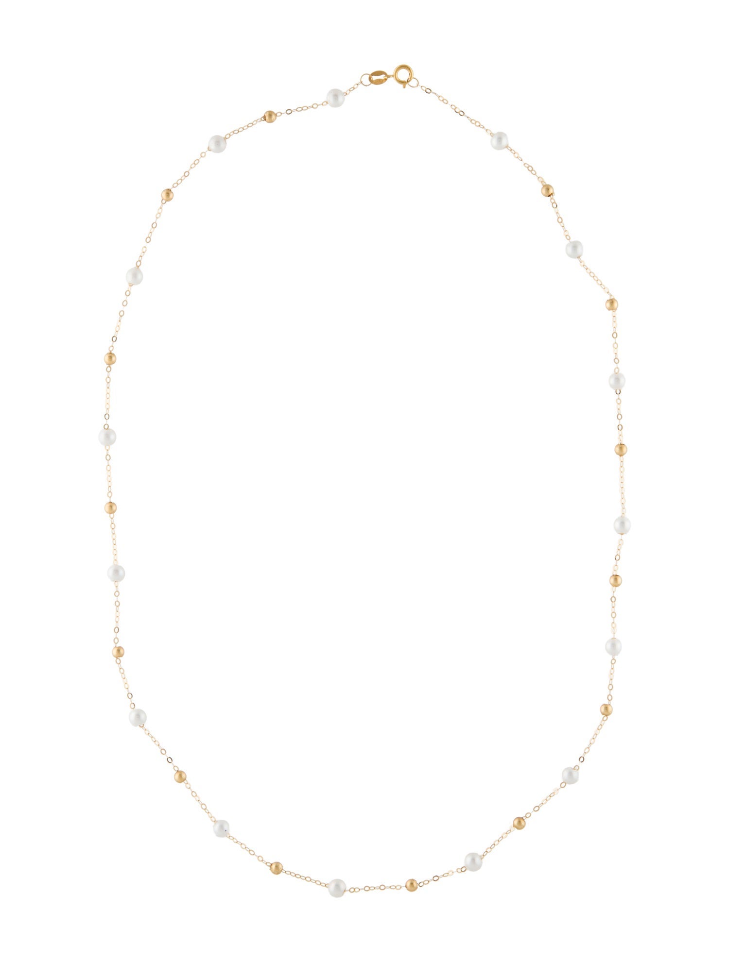 Necklace 18K Pearl & Bead Station
