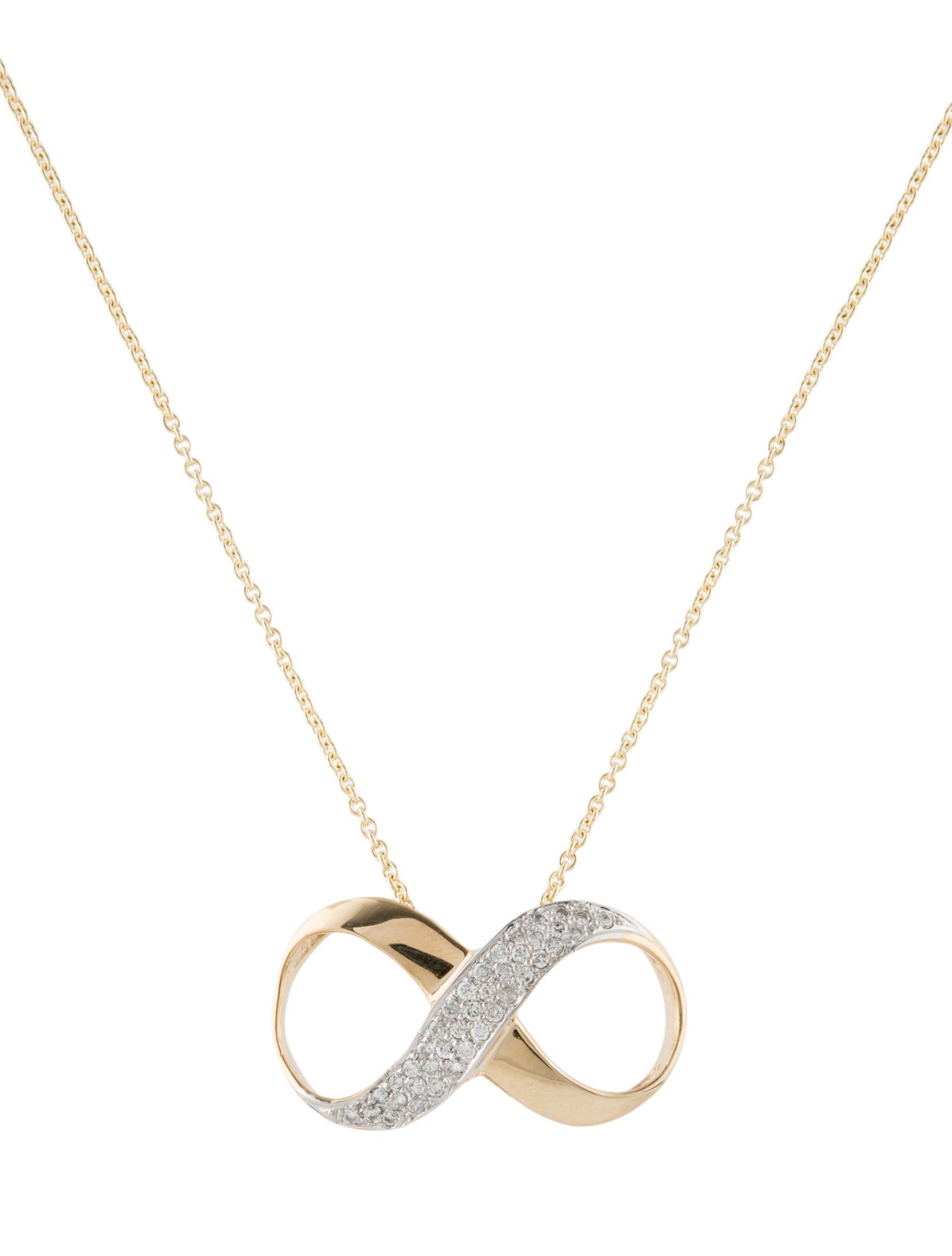 Necklace 14K Diamond Infinity Pendant