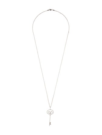 Necklace 14K Diamond Pavé Key Pendant Necklace