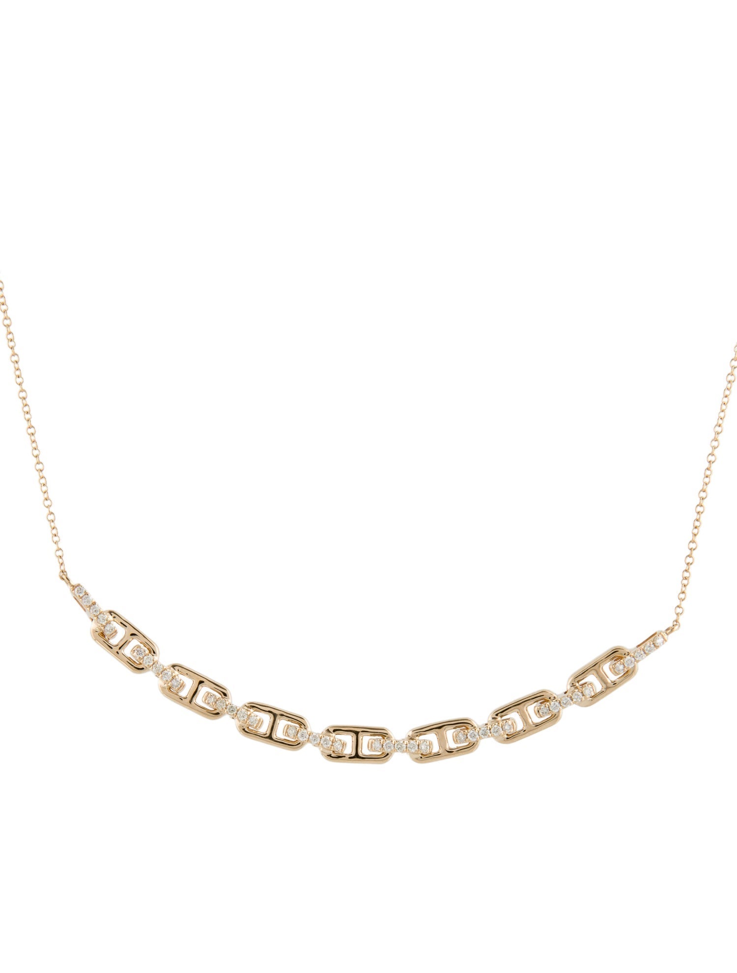 Necklace 14K Diamond Station Chain Necklace