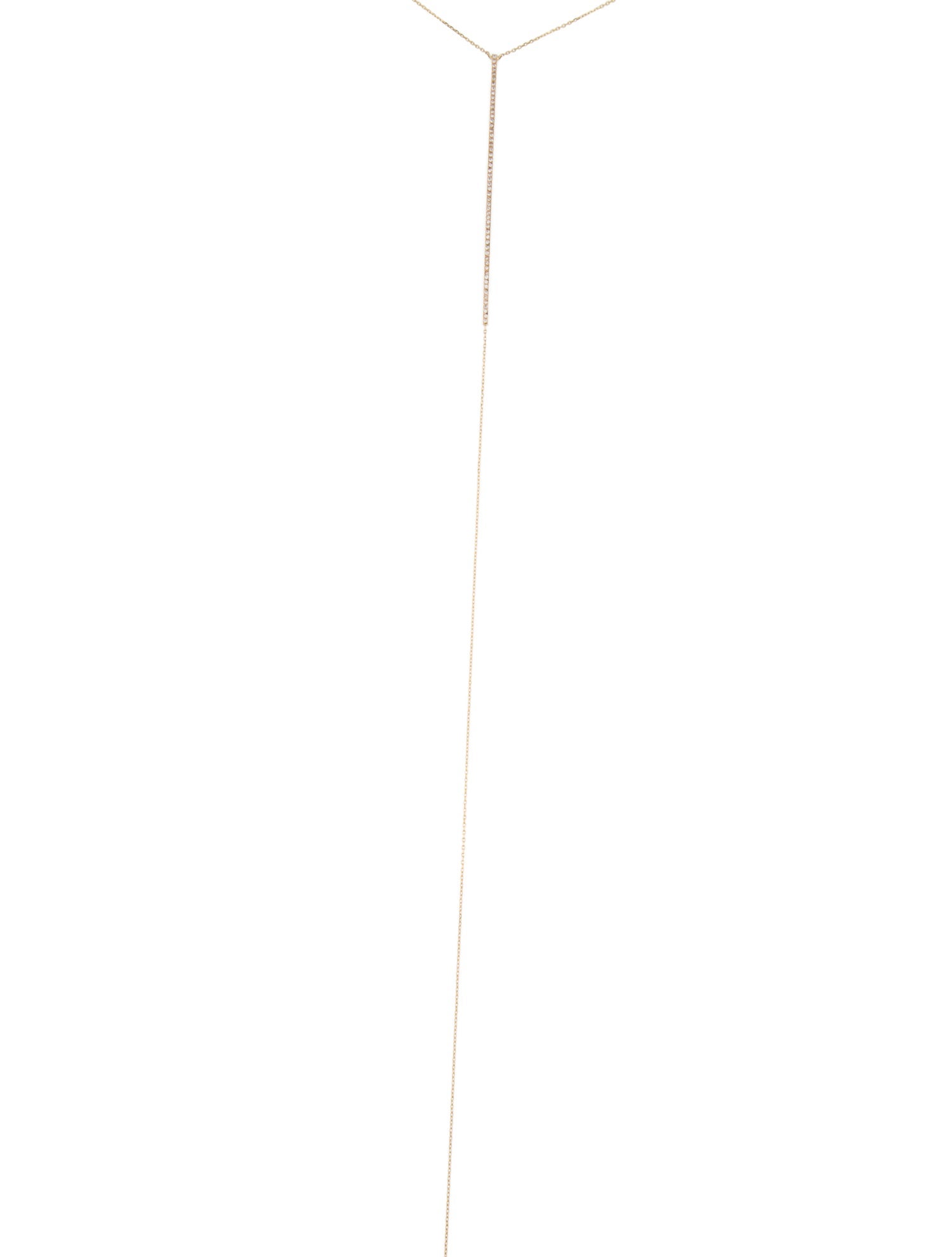 Necklace 14K Diamond Bar Drop Lavalier