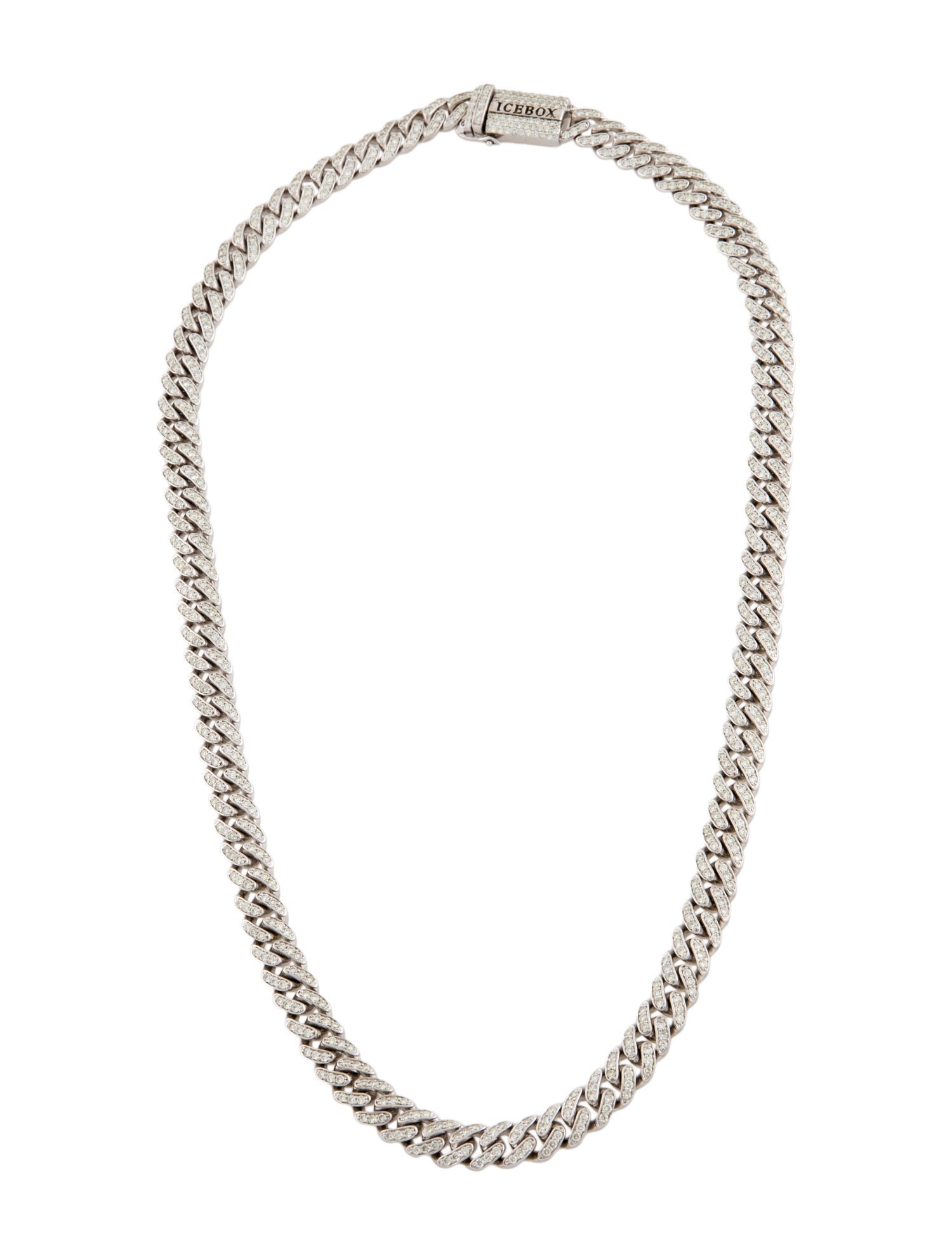 Necklace 14K Diamond Curb Link Necklace